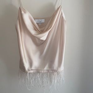Revolve light pink top.